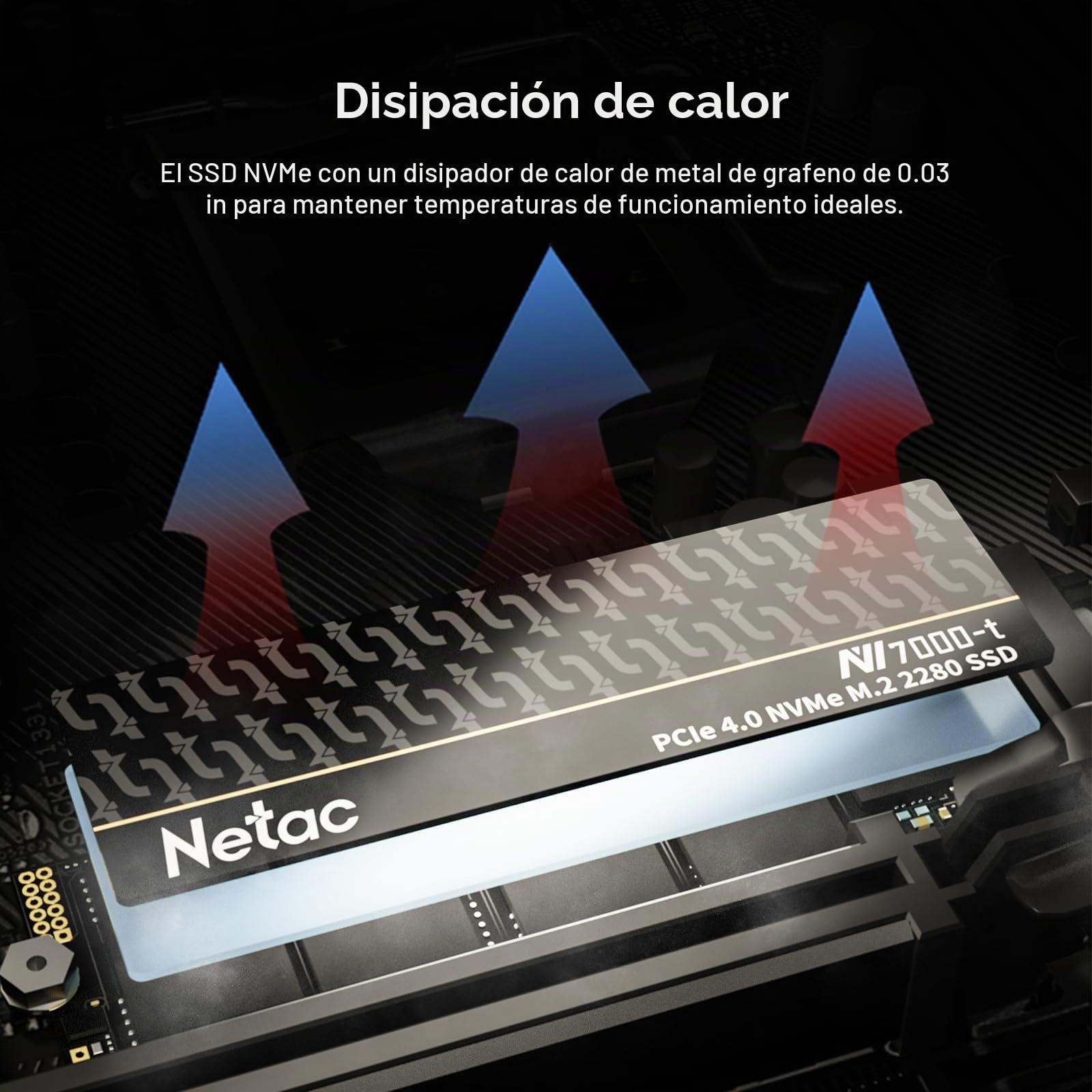 Amazon.com: Netac SSD PCIe Gen4x4 M.2 de 1 TB hasta 7,300 MB/s